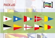 pack  Pack 10 Banderas Numerales Naúticas